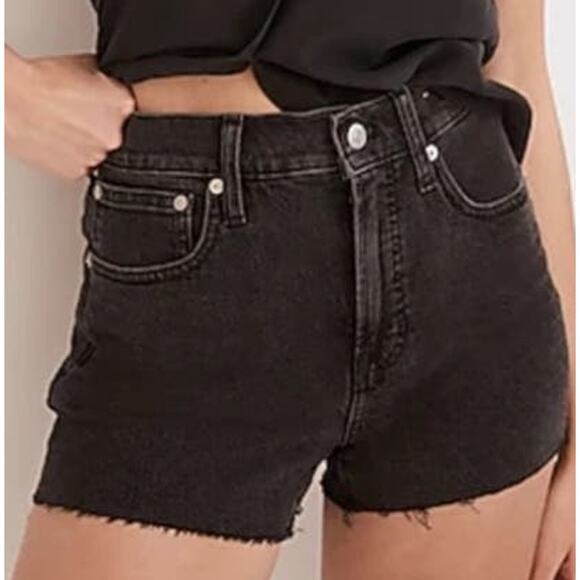 Madewell Perfect Vintage Lunar Wash Frayed Hem Jeans Shorts US Women's 23 - Picture 1 of 7